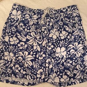 Merona Navy and White Patterned Shorts